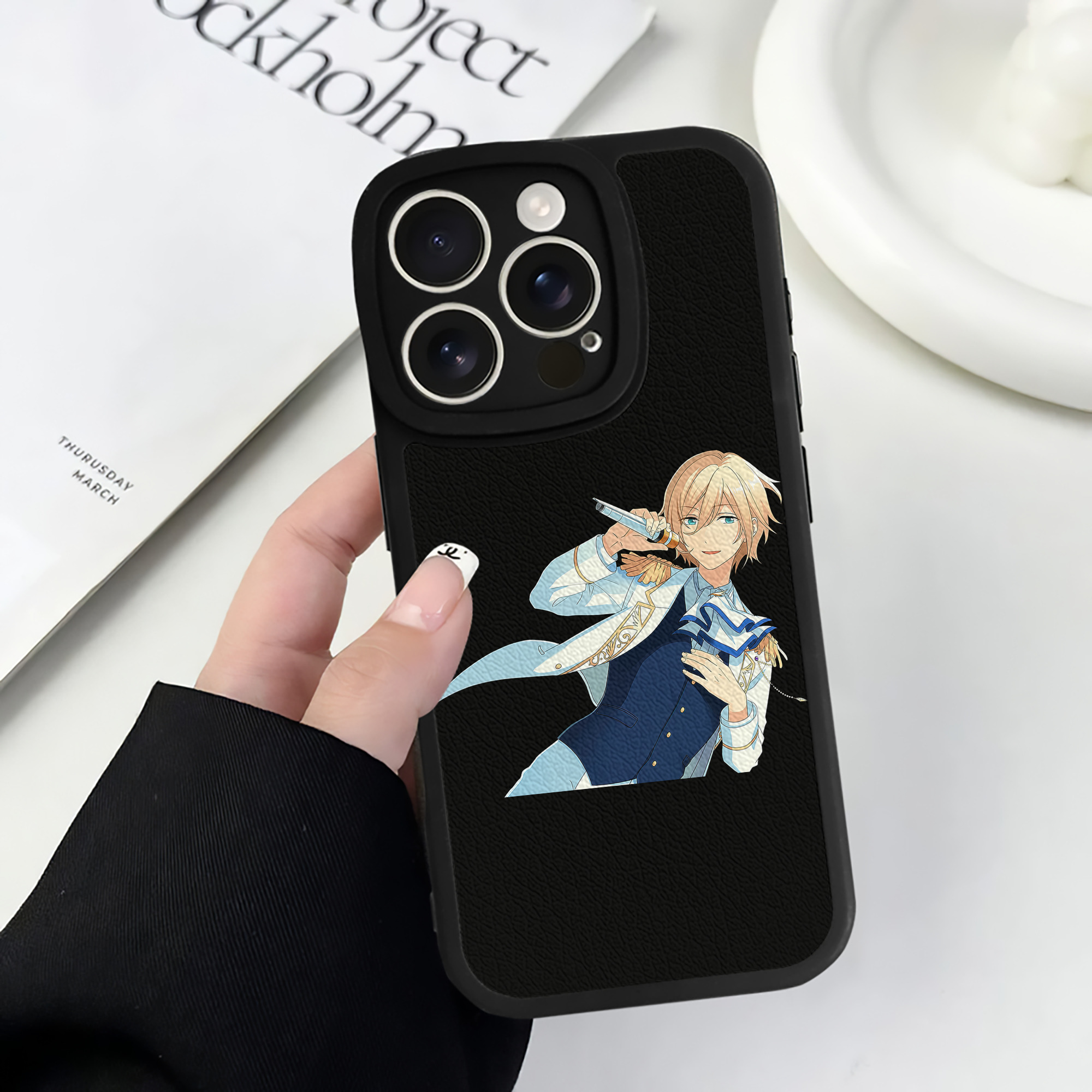 （画像用） あんさんぶるスターズ! Ensemble Stars 【iPhone 16シリーズ対応】シリコンスマホケース（レザー調） 材質：シリコン